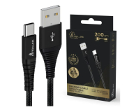 ExtraLink Smart Life Braided  5V 3A 15W USB - USB-C 2m Czarny - 1550944 - zdjęcie 2